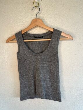 Brandy Melville Gray Scoop Tank Top